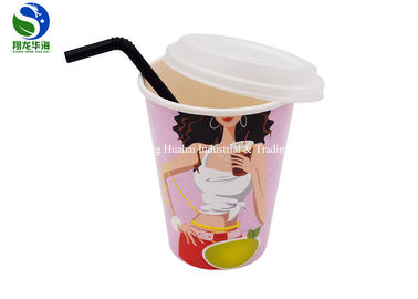 Custom Double Wall Paper Cup Disposable Coffee Paper Cups Heat Insulation