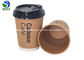 Durable Disposable Kraft Paper Cups Take Away Cardboard Coffee Cups