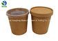 550ML Heat Insulated Poly Small Paper Bowls Environmentally With Tight Lids