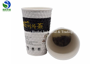 Biodegradable Instant Tea Cups Daisy Pattern Reusable With Thick Bottom
