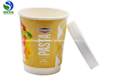 500ML Take Away Paper Soup Bowls Paper Soup Cups Lids Hot Food Containers
