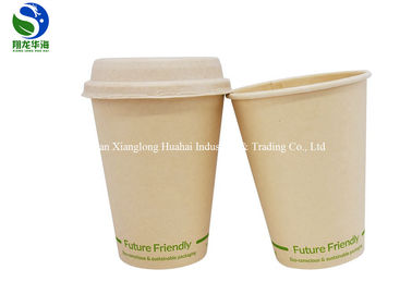 100% Biodegradable PLA Coated Paper Cup , Disposable Compostable Paper Cups