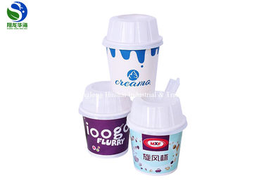 Food Grade Paper Ice Cream Containers Yogurt Paper Cups Recycled 100% Raw Wood Pulp