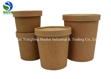 480ml Disposable Kraft Paper Food Buckets With Lid