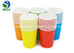Various Logo Custom Printed Paper Cups 100% Eco Friendly Single Wall For Cold Drinks
