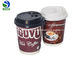 12oz Small Double Wall Paper Cup Branded Disposable Coffee Cups With Tight Lid