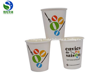 12oz Disposable Compostable Custom Paper Cups For Hot Drinks , Long Life