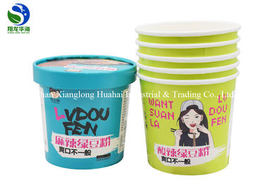 Take Away Double Paper Noodle Bowl With Multiple Colors , 100% Eco Friendly